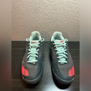 Babolat Women's Jet Team Clay Court Tennis Shoes Grey Blue Red Womens Size 8
